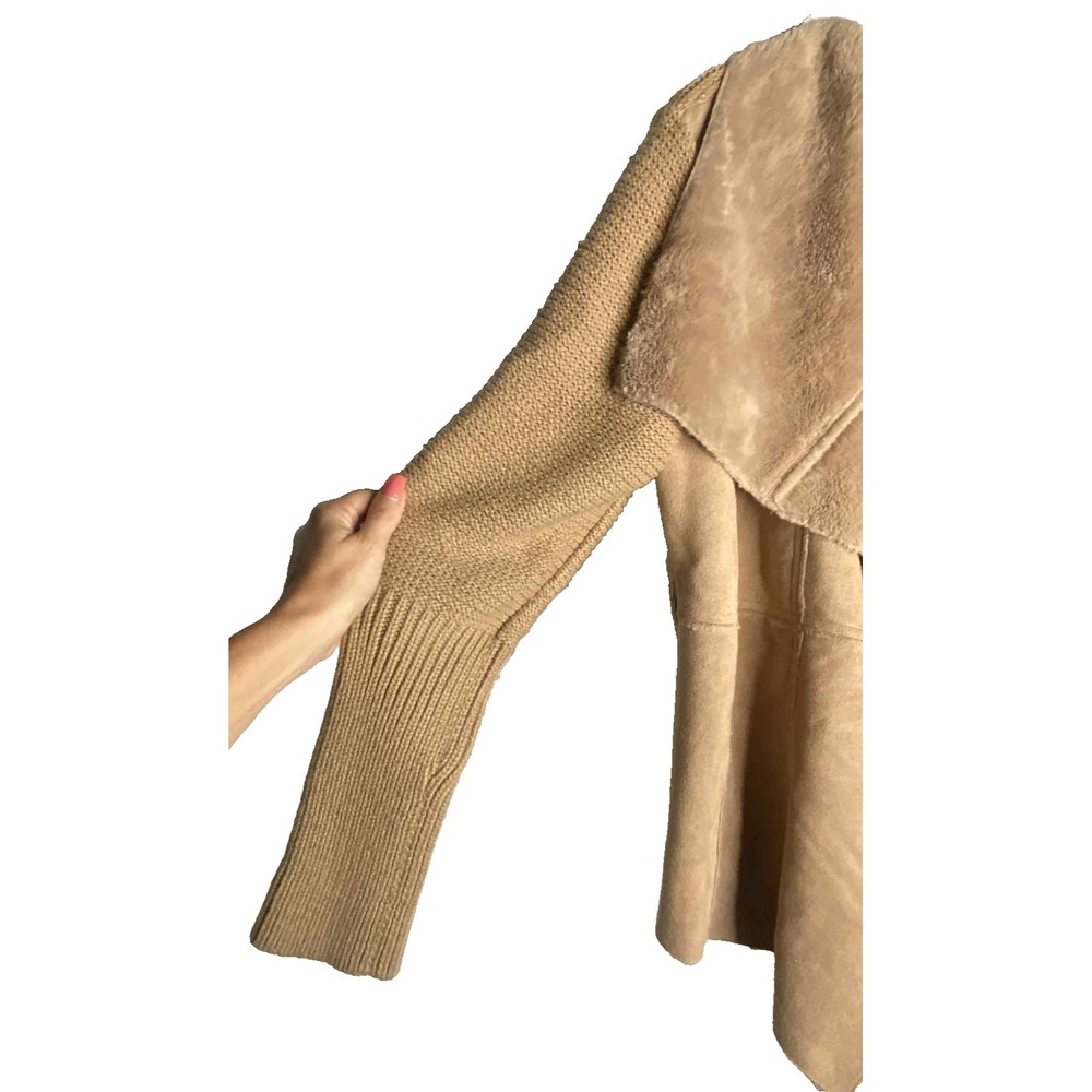 Hazel women's cardigan Size Large Gia Faux Fur Suede and Knit Waterfall boho - Picture 4 of 9